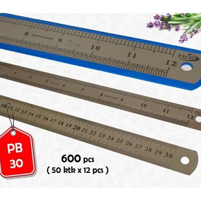 

YUK BELI 12 Pcs Penggaris Besi Murah 3 Cm