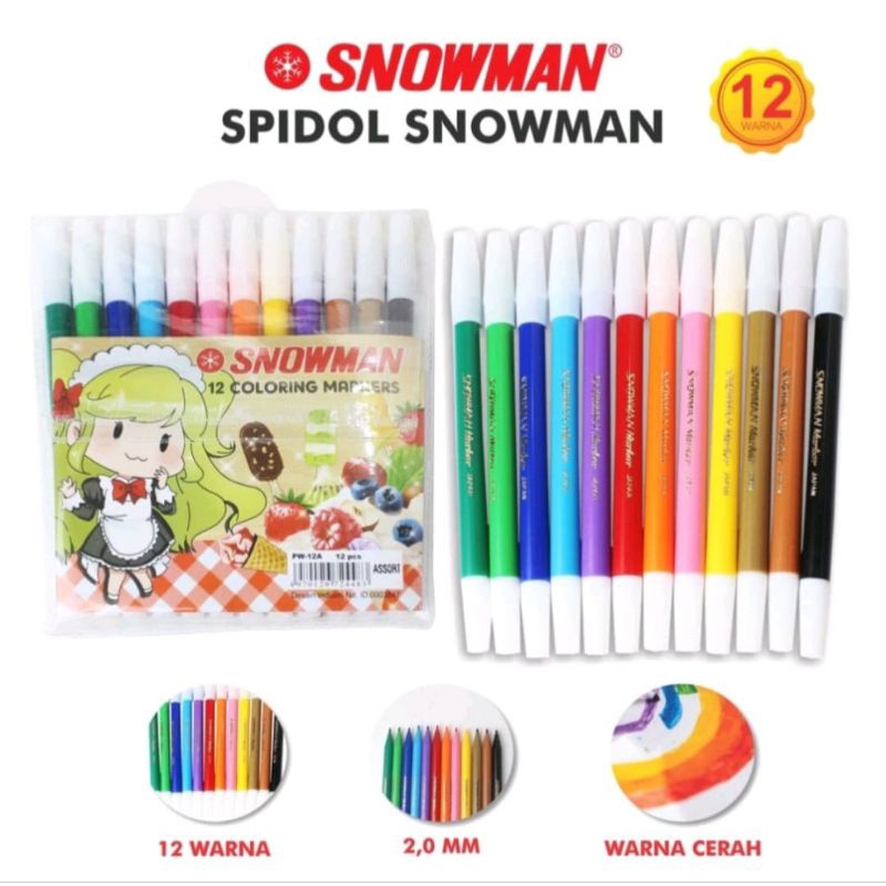 

SPIDOL KECIL 12 WARNA SNOWMAN