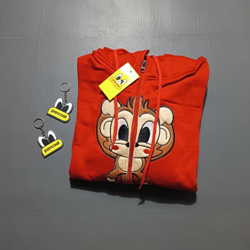 JAKET HOODIE ZIPPER PANCOAT MONKEY PREMIUM