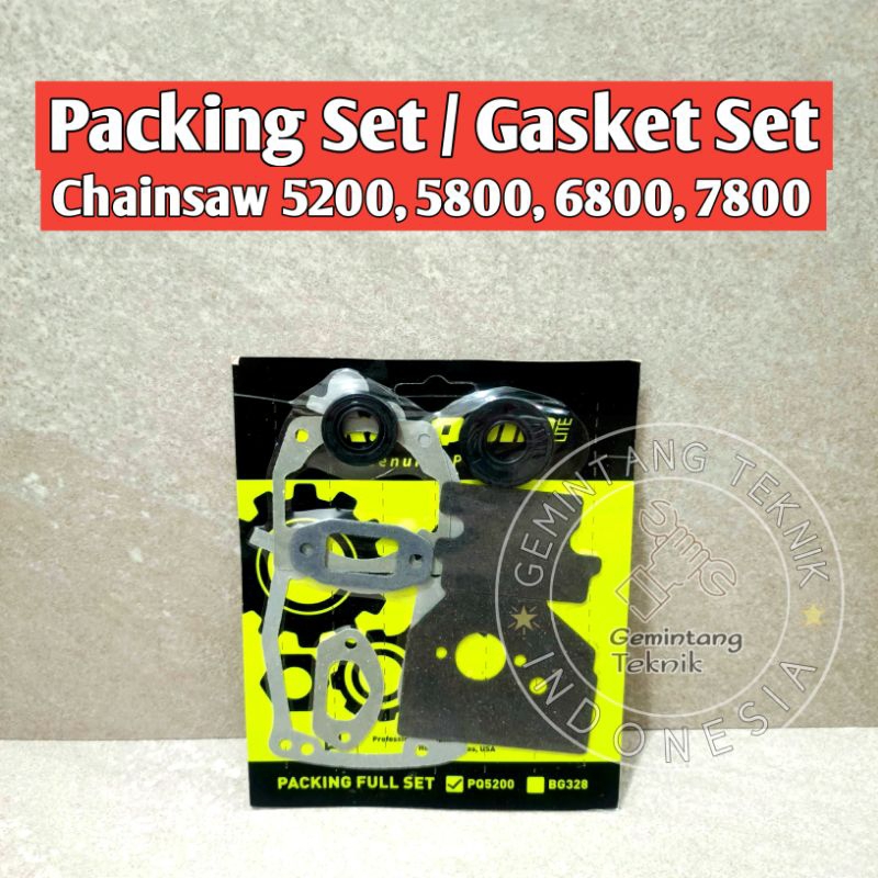 Packing Set / Gasket Set Chainsaw 5200 5500 5800 6800 7800 Merk PRO-QUIP ORIGINAL