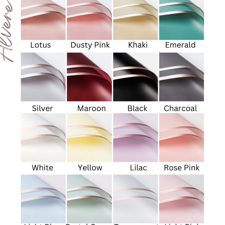 

UNIK Gold Frame Cellophane Flower Wrapping Paper List Gold Emas Kertas Buket Bouquet