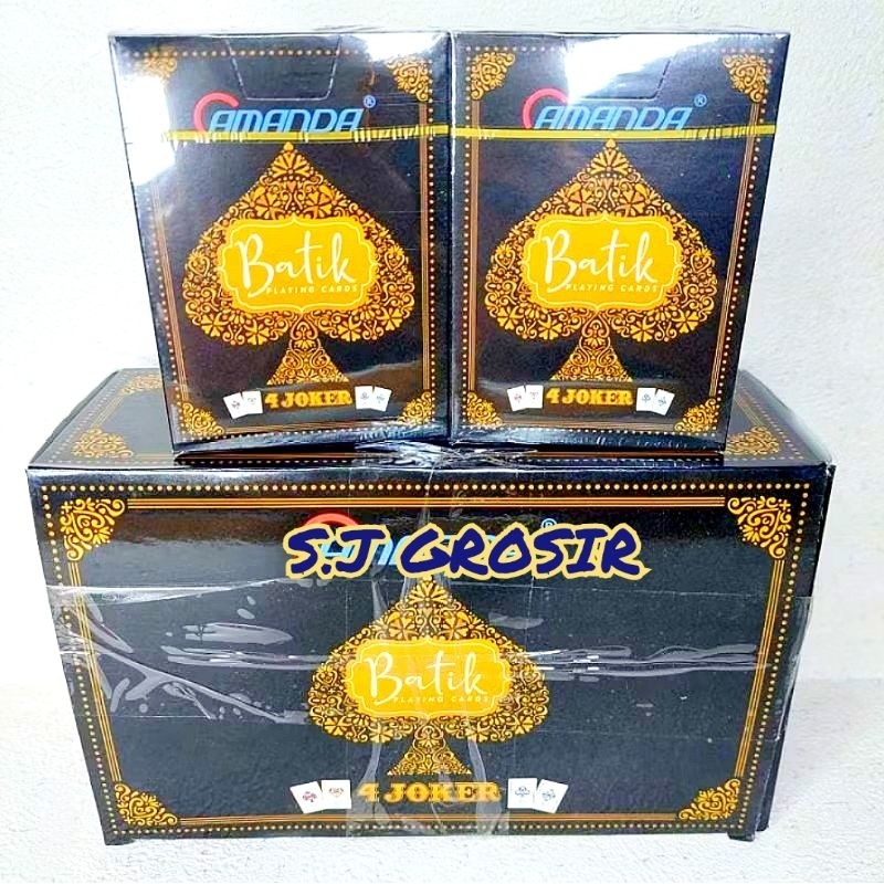 (PREMIUM) Kartu remi poker motiv batik 4 joker