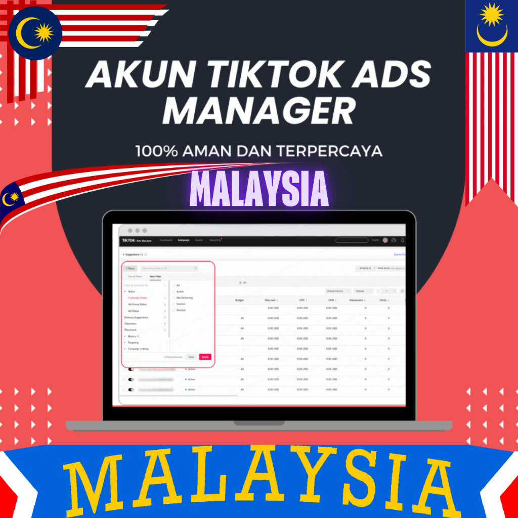 Akun TIKTOK ADS MALAYSIA GACOR (SIAP PAKAI + PANDUAN LENGKAP)