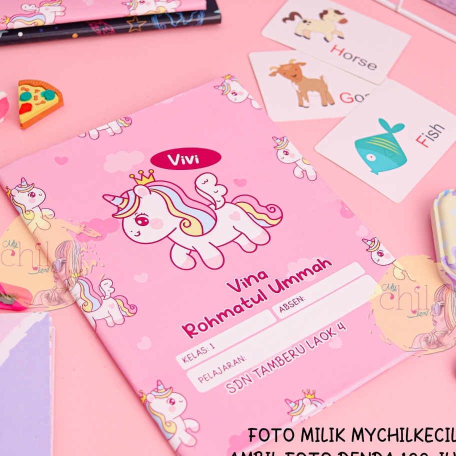 

MANTAP SAMPUL BUKU ISI 2 pcs CUSTOM PART 15 COVER BUKU UNICORN SPIDERMAN POKEMON CINNAMOROLL KUROMI