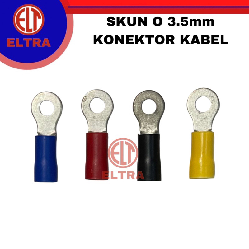 Konektor kabel O / 1 pcs skun kabel 3.5mm type O tipe 3.5mm taiwan tebal panel listrik otomotif mera