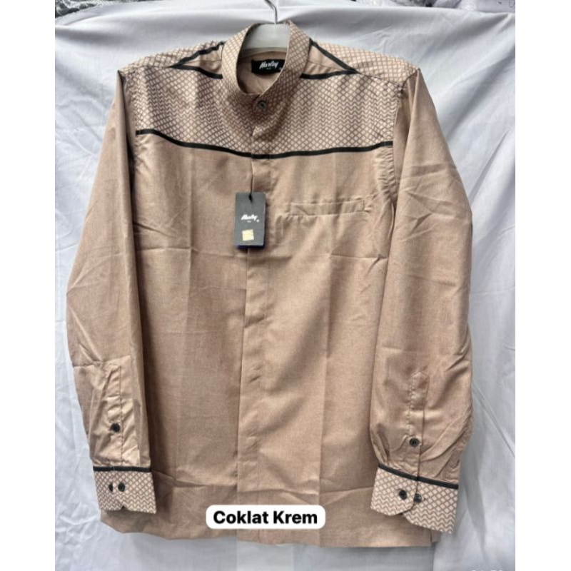 Jual...Kemeja Koko Harley/kemko Harley/baju Koko pria dewasa/Baju Koko terbaru banyak motif