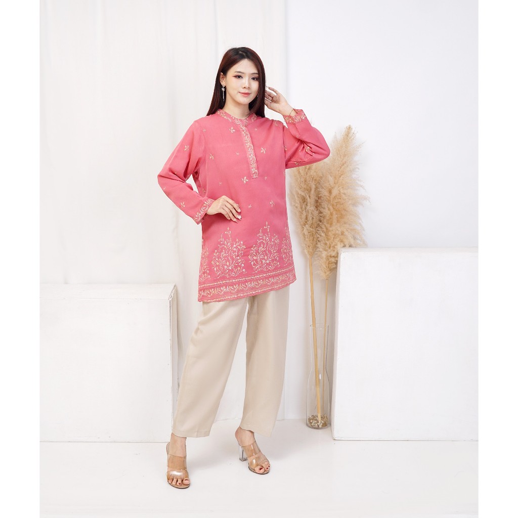 Fahira setelan wanita sari india dengan bawahan celana panjang