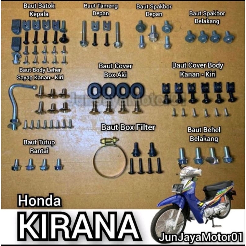Baut Lengkap Fullset Body Honda Kirana 125