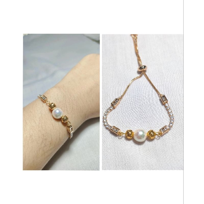 gelang rhodium mutiara air laut akoya grade AAA