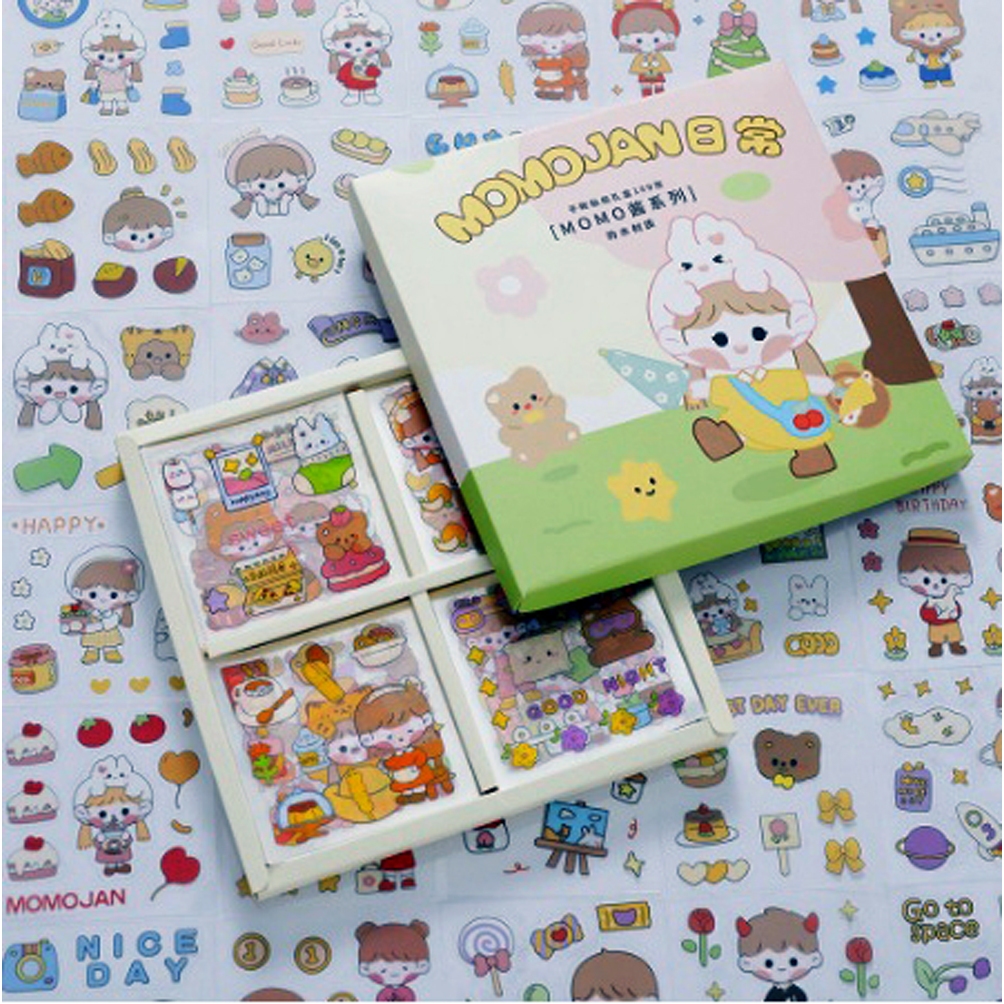 

STICKER ANAK AESTHETIC (MOMOJAN) MODEL KARTUN KOREA MANIS IMUT LUCU. STIKER ANTI AIR 1 BOX ISI 100 LEMBAR MURAH, GAMBAR TEMPEL WARNA 2D LUCU. STIKER VIRAL CEWEK COWOK ANAK SEKOLAH. STIKER CANTIK ANIME BINATANG BUAH POHON GAME