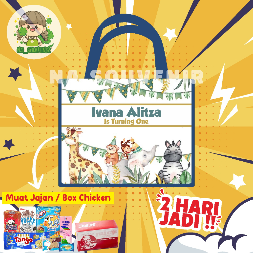 

Tas Ulang Tahun/goodiebag ultah/tas ultah tema animal