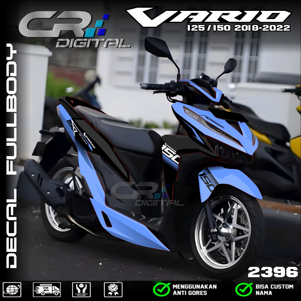 (COD)Decal stiker VARIO 125/150 NEW Full Body Simpel grafis gradasi - Sticker vario 125/150 2018 201