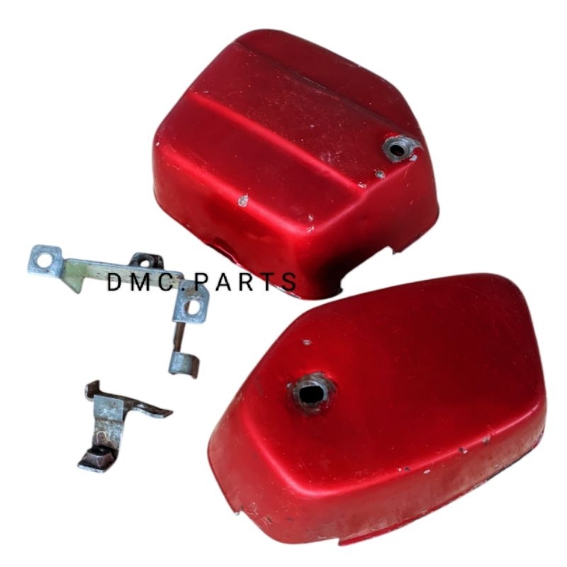 COVER TEMPONG TUTUP AKI YAMAHA V70 V75 (Tipe E DOBLE STATER) KANAN KIRI KOMPLIT BESI PENUTUP BODY BO