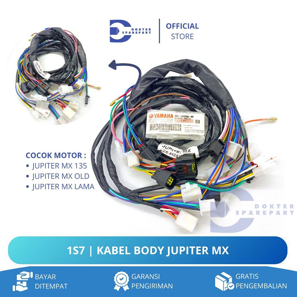 1S7 KABEL BODY SET JUPITER MX 135 / JUPITER MX OLD / JUPITER MX OLD / KABEL SOKET BODI / BODY