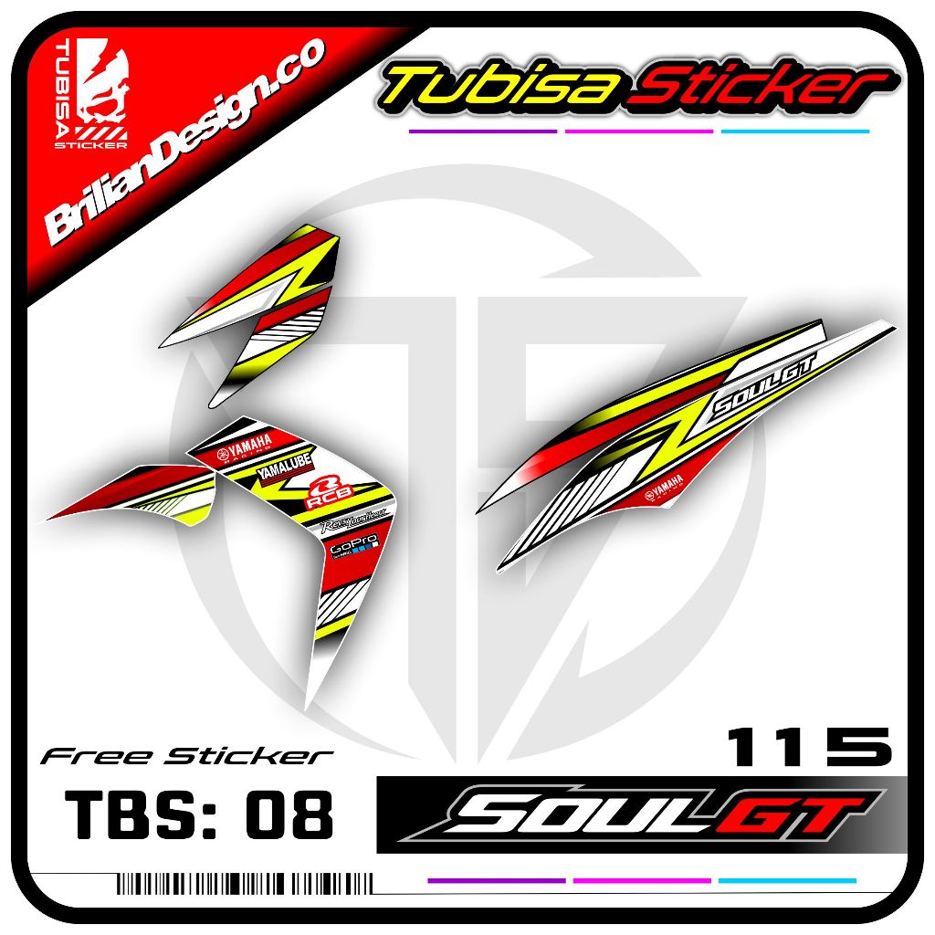 Sticker Striping Variasi Soul GT - Stiker Striping Variasi Motor Soul GT. TBS.08