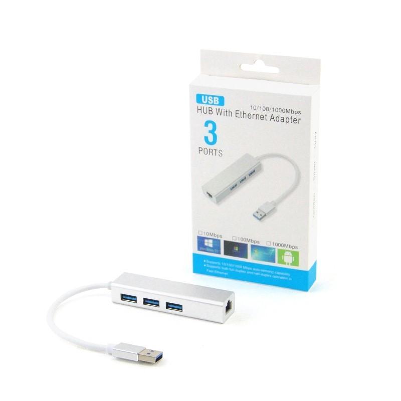 USB HUB 3 Port with LAN Port | USB to LAN 3.0 + USB HUB 3 Port | Port LAN RJ 45