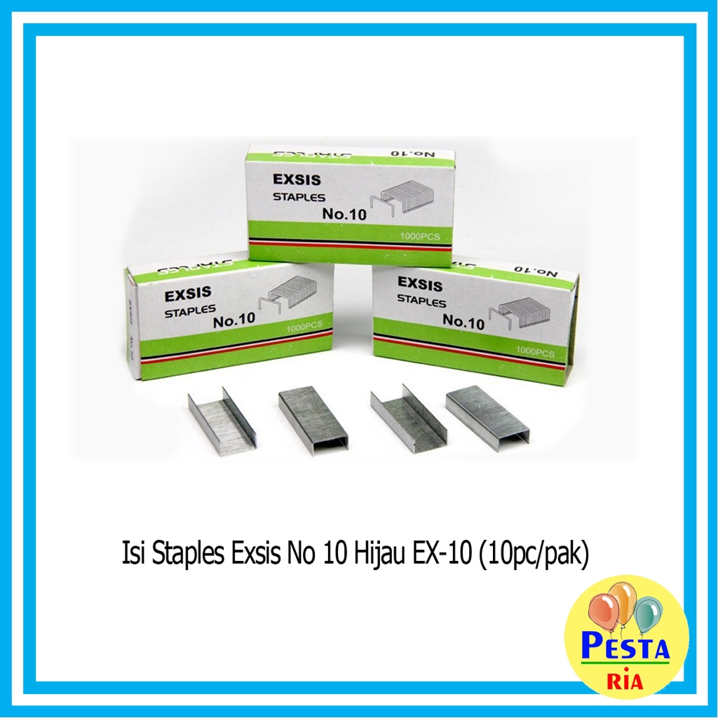 

Murah!! (1 Kotak) Isi Staples exsis no 10 hijau, isi staples, isi jepretan, perlengkapan kantor