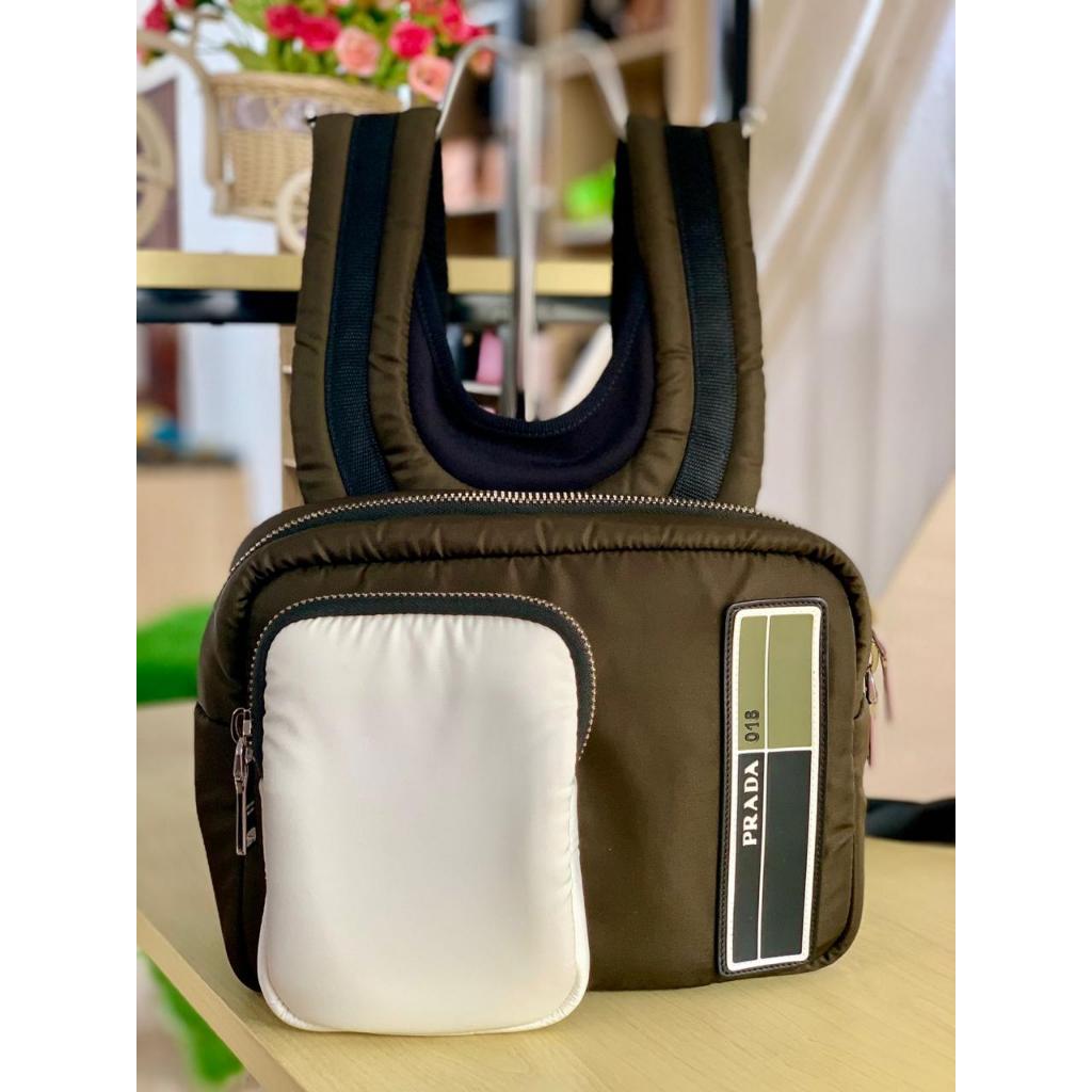 Prada Backpack Nylon Technical Army Rp. 6.100.000