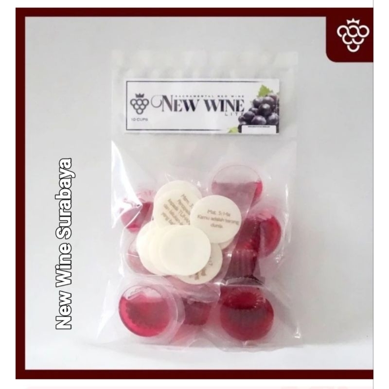 

ANGGUR PERJAMUAN KUDUS LITE CUP + HOSTI AYAT KECIL ISI 10