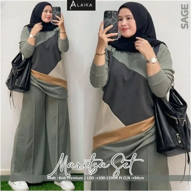 SETELAN BLOUSE WANITA JUMBO/MARITSA/ONESET BLOUSE WANITA KNIT PREMIUM JUMBO LD 120 CM FIT X