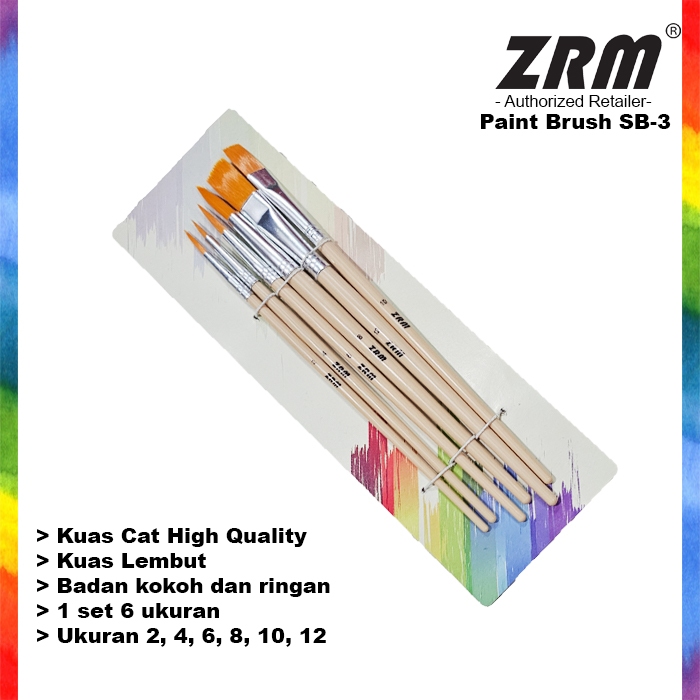 

ZRM Kuas Lukis Lembut / Paint Brush Set 5pcs / 6pcs