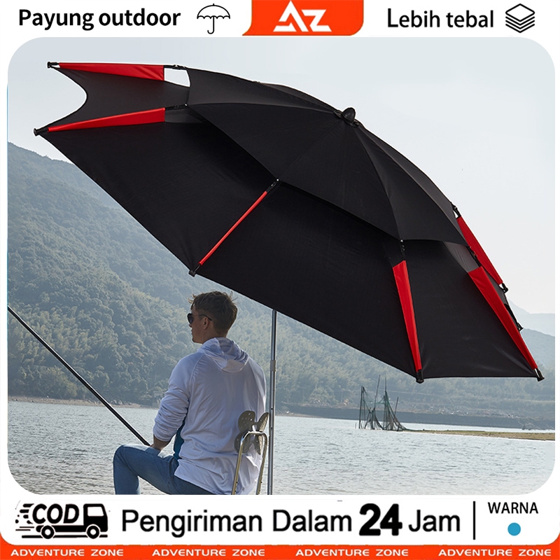 Fishing Umbrella Payung Pancing Wisata Usaha Serba Guna Super Lebar Praktis Tahan Panas Dingin Tenda
