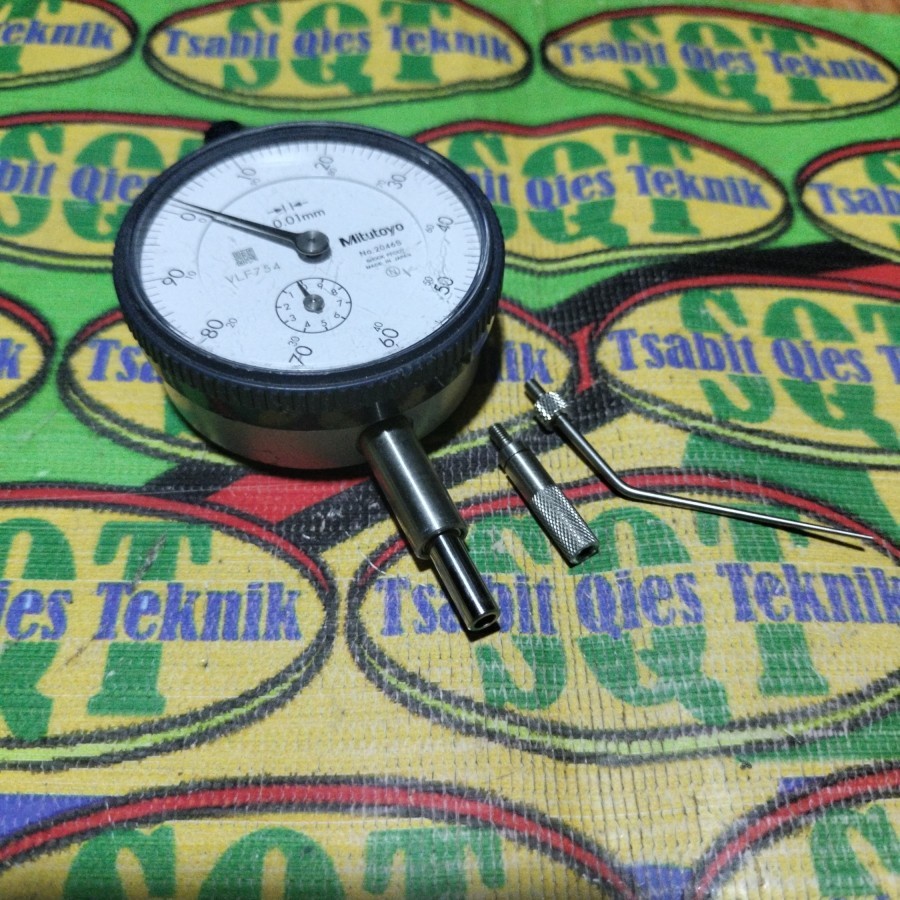 Dial Indicator Gauge Mitutoyo Original Set Sambungan Jarum Dial Second Mulus Normal