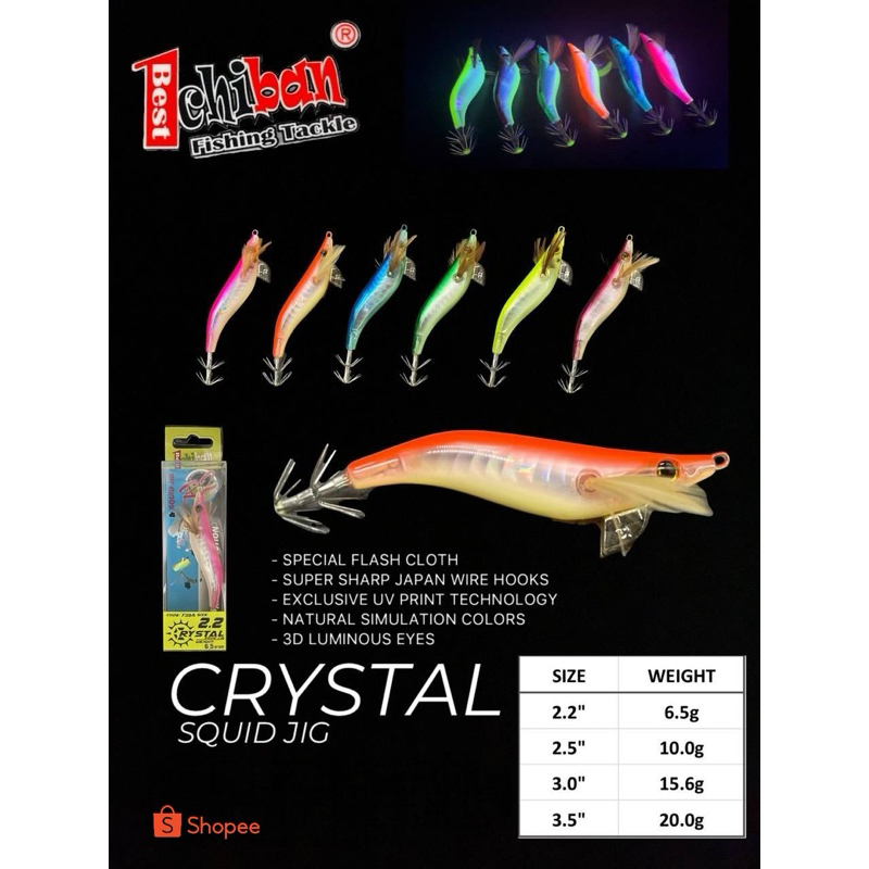 Umpan Cumi Crystal Squid Jig Ichiban