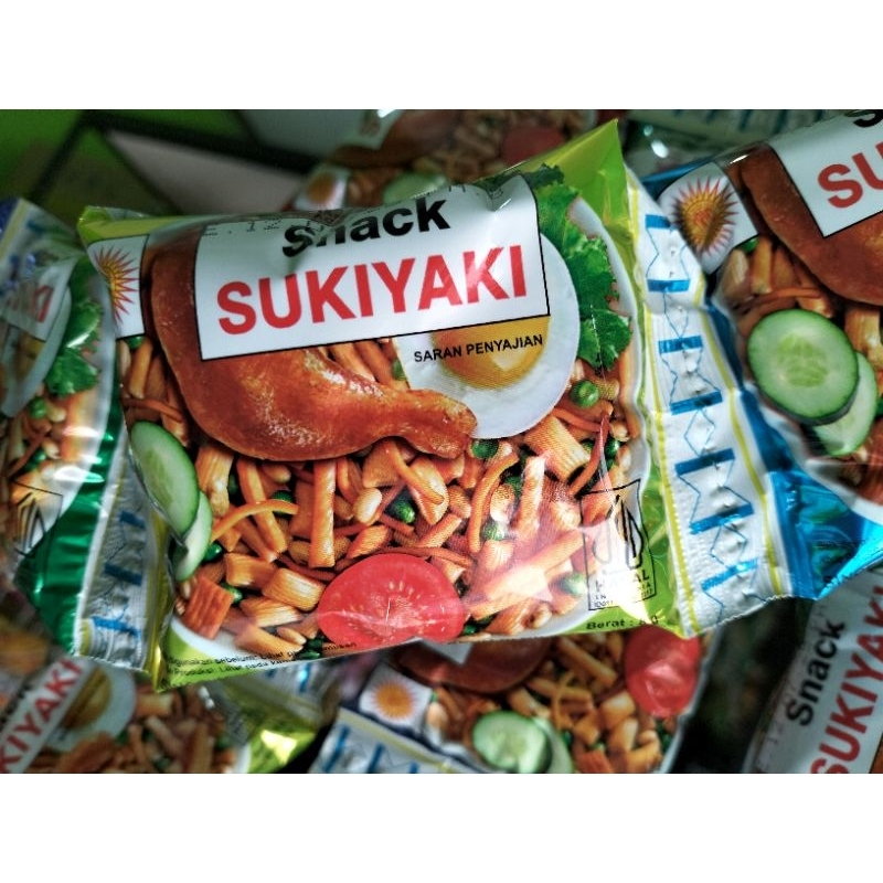 

Snack Sukiyaki 1 renceng isi 10 pcs @8g (packing kardus)
