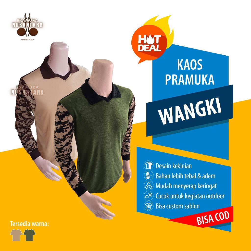 Baju kaos Lapangan Pramuka Pembina Pria dan Wanita - Wangki