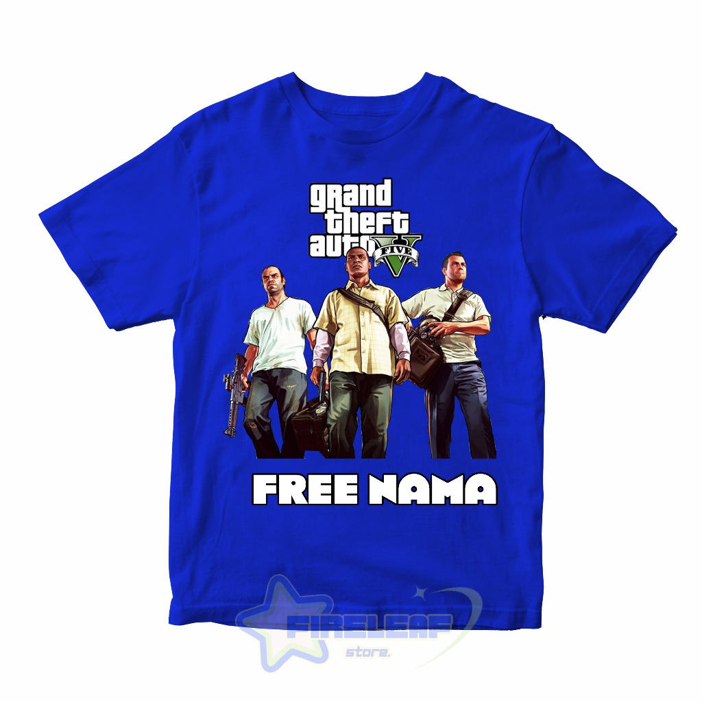 BAJU KAOS ATASAN ANAK GTA V ROLEPLAY FREE NAMA ANAK BAHAN PREMIUM