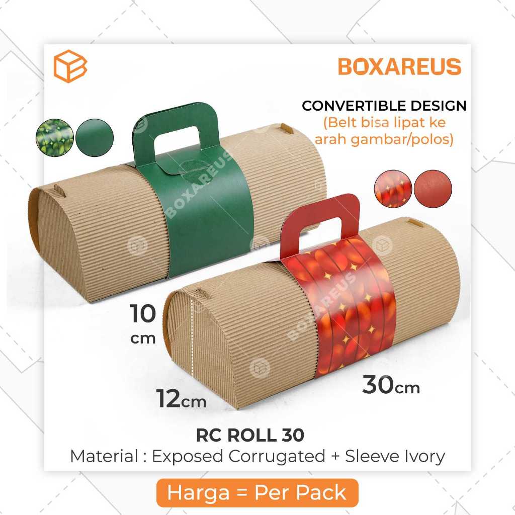 

Box Toples Kotak Handle Kemasan Bolu Gulung Roll Cake Hampers | RC ROLL 30