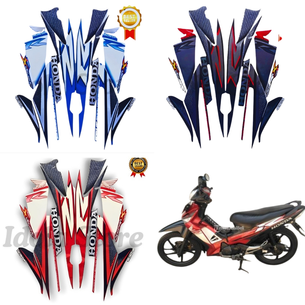 STIKER STRIPING STANDART HONDA SUPRA X 125 R 2007 | LIS STIKER SUPRA X 125 R 2007 | TERMURAH