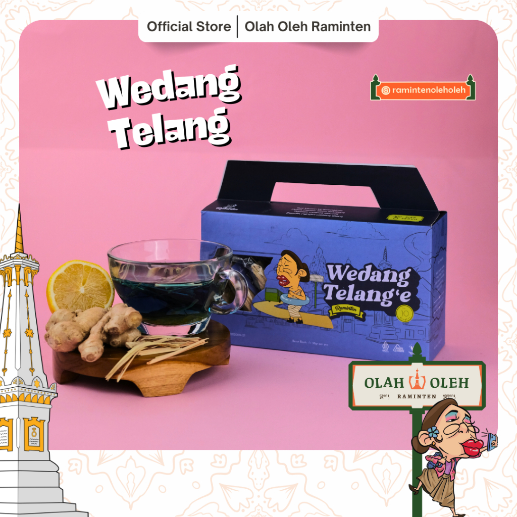 

Wedang Telang'e Raminten 10 pax Original Bahan Alami Premium Teh Telang khas Jogja Hamzah Batik
