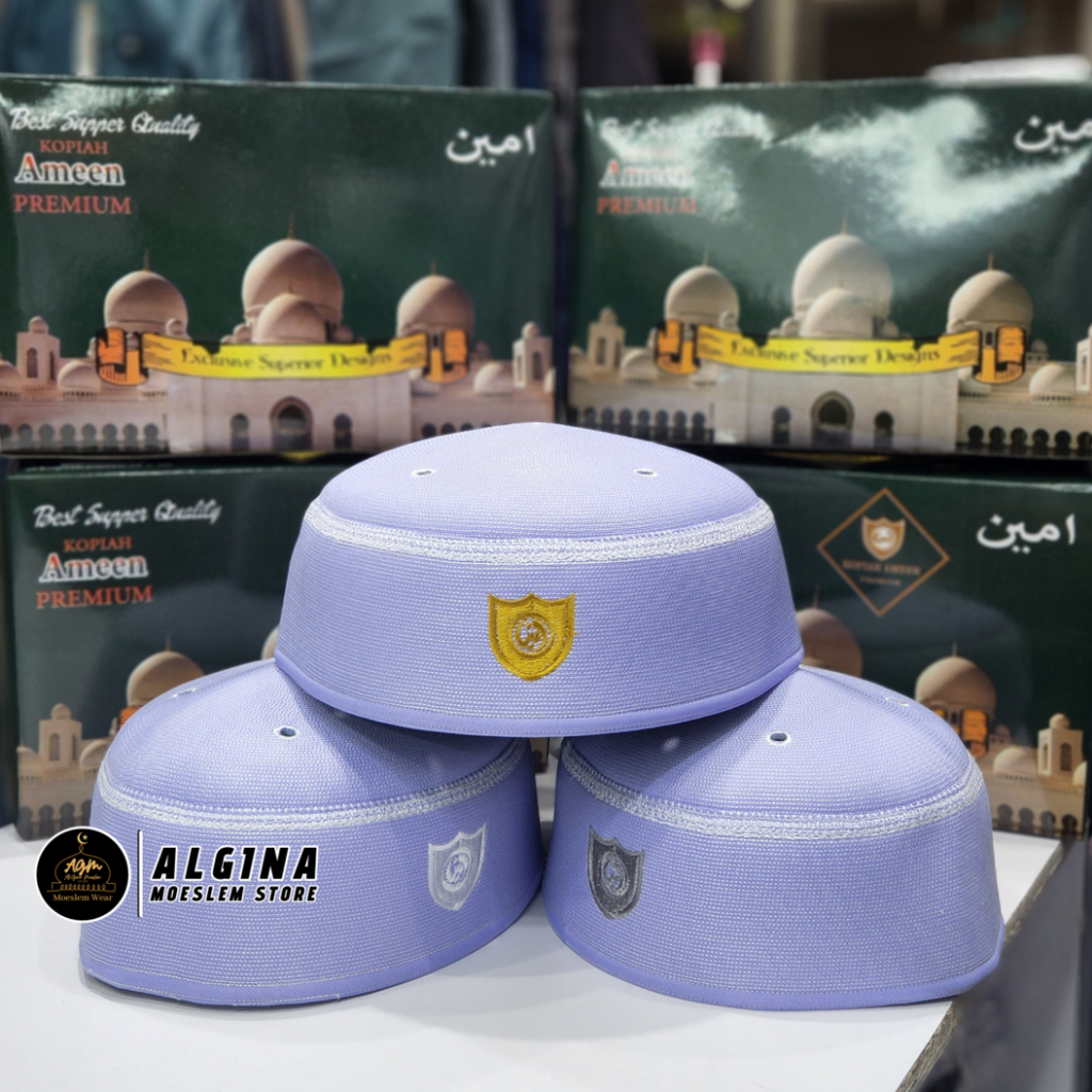 KOPIAH AMEEN PUTIH POLOS ORIGINAL | PECI IMPORT PREMIUM POLOS  KOPIAH MALAYSIA