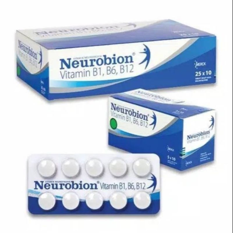 Neurobion Putih 1 Strip isi 10 Tablet - suplemen kesehatan - Vitamin Neurotropik - vitamin B