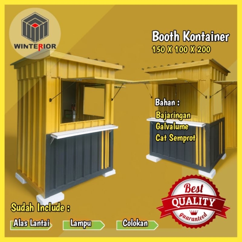 Booth Kontainer / Booth / 150x100x200 / Booth Container / Bajaringan/ Galvalume / Hollow / Booth Por