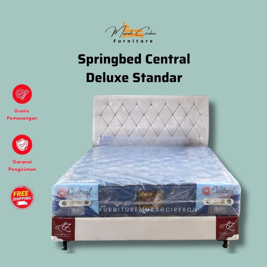 Springbed Central Deluxe Zest Tebal 26cm - Set Divan Kasur Central - Springbed Divan Satu Set