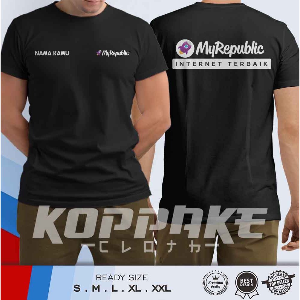 Kaos MyRepublic Internet Terbaik Gratis Nama Kamu Baju Distro