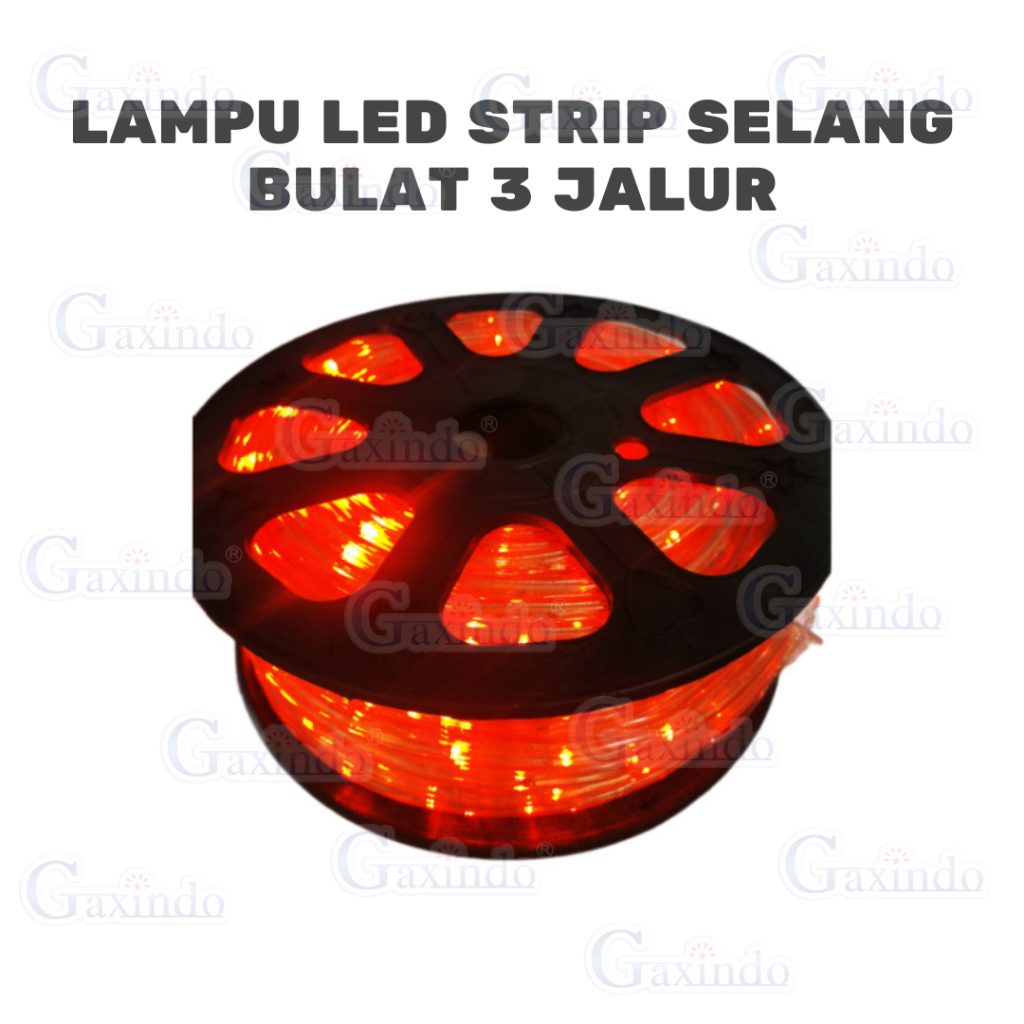 LAMPU LED STRIP SELANG BULAT 3 JALUR 100 METER LAMPU HIAS POHON LAMPU DEKORASI HARI RAYA / RUANGAN /