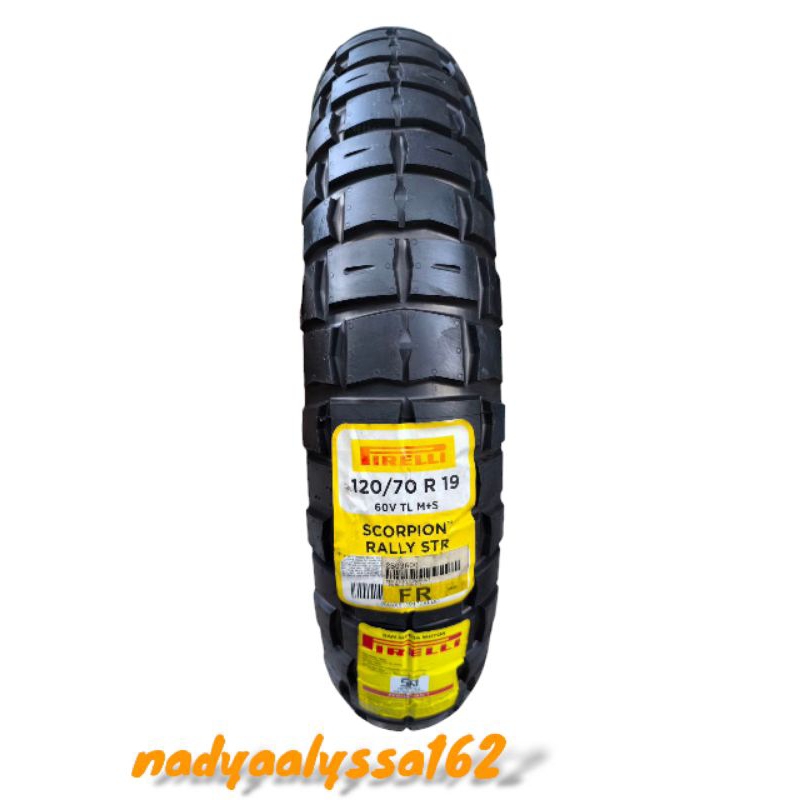 BAN PIRELLI RALLY STR 120/70-19 120 70 RING 19 BMW GS HD DLL IMPORT BARU STOK LAMA
