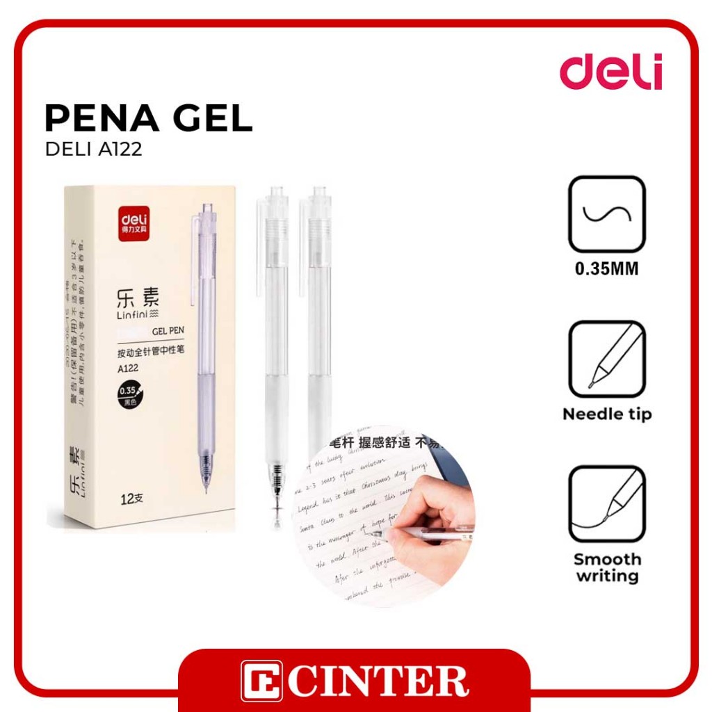 

DELI - PENA GEL / PULPEN GEL A122 GEL 0.35MM BLACK