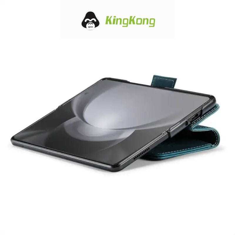 KINGKONG - Case Wallet Flip Leather Cover Samsung Z Fold 2 / Z Fold 3 / Z Fold 4 / Z Fold 5 / Z Fold