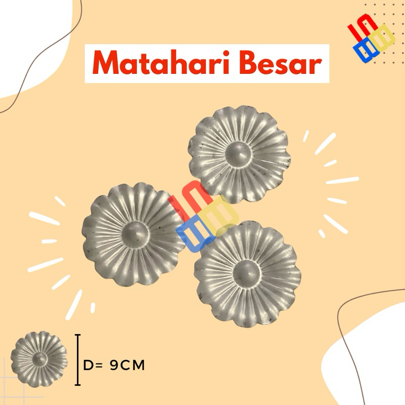 Ornamen Matahari Besar bahan besi plat / ornamen pagar