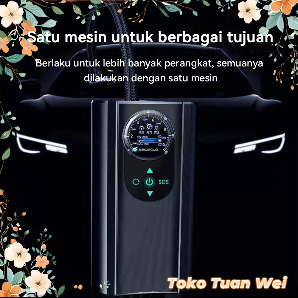 Pompa Ban Elektrik Wired Tire Inflator 150 PSI 120W / Pompa Ban Angin Elektrik Electric Mobil Motor 