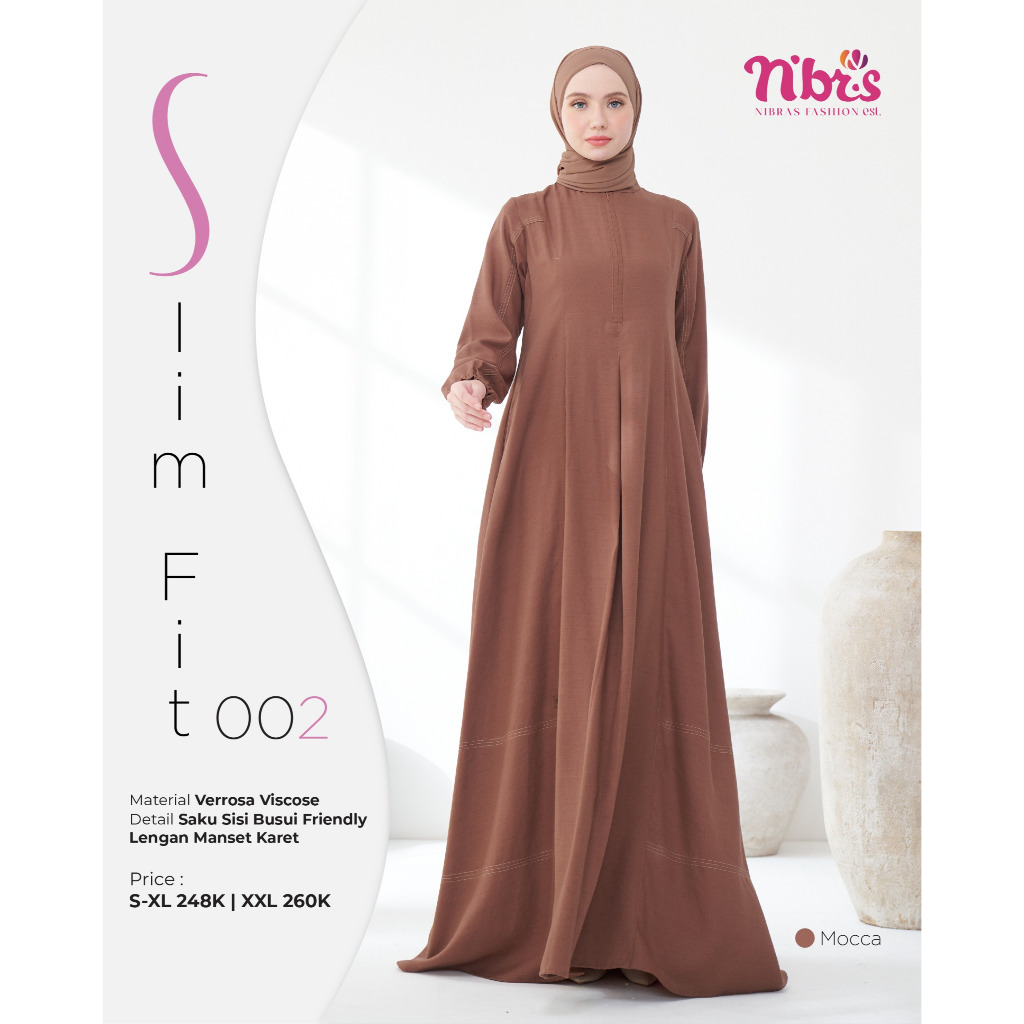 Nibras Gamis SLIMFIT 002 Gamis Wanita Dewasa Polos