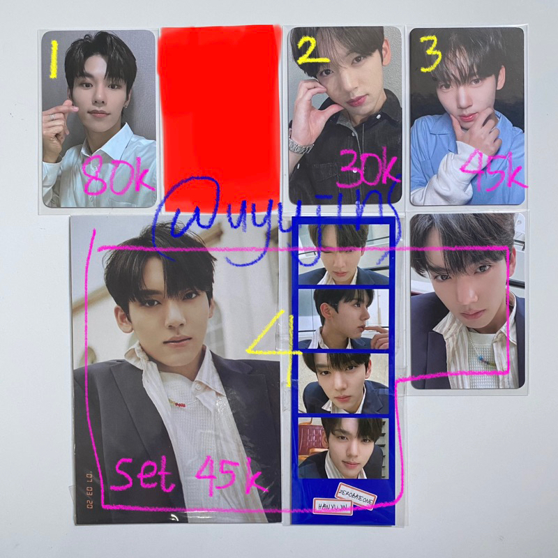 (booked) pc photocard han yujin, lee jeonghyeon zerobaseone zb1 evnne boys planet cgv bp yits ktown4