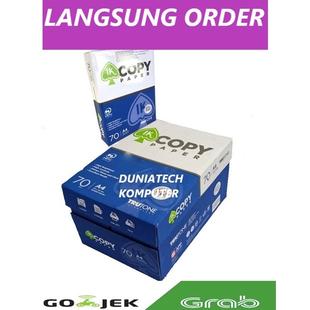 

Ready IK COPY PAPER KERTAS HVS FOLIO A4 7 GRAM FOTOCOPY T5
