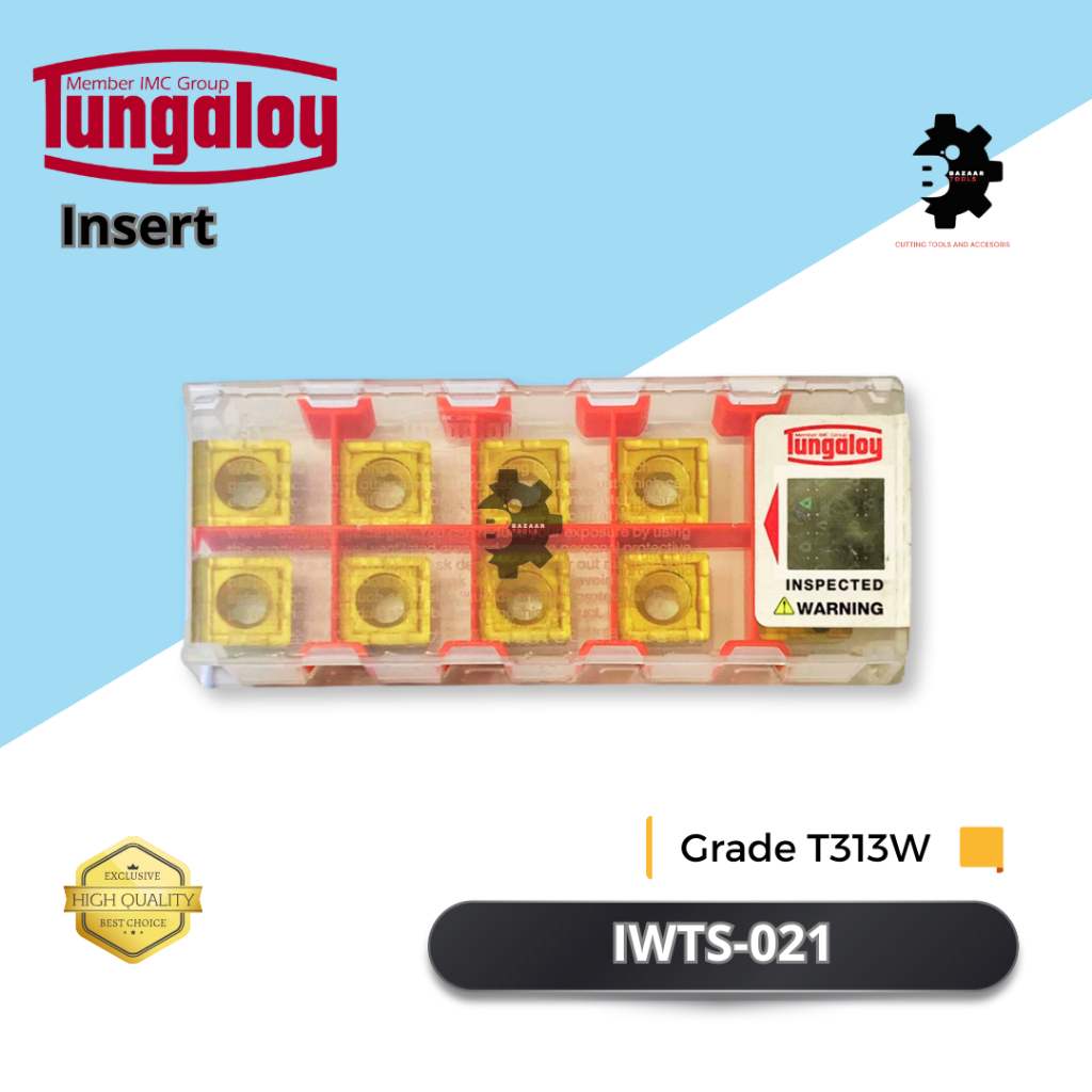 Insert IWTS-021 / Grade T313W - Merk Tungaloy - Insert Pahat Bubut - Pisau Pahat - Baru - Original -