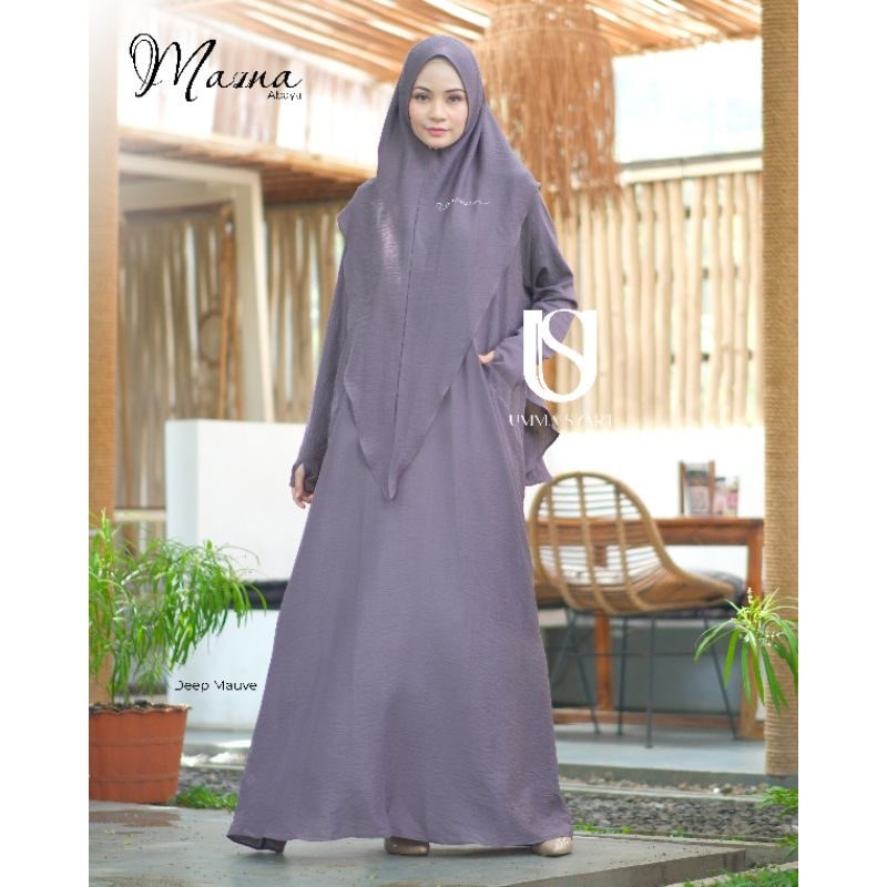 SYALUNA/ MAZNA ABAYA/ MINATA ABAYA SET - DRESS ONLY - GAMIS POLOS SYARI BY UMMA SYARI